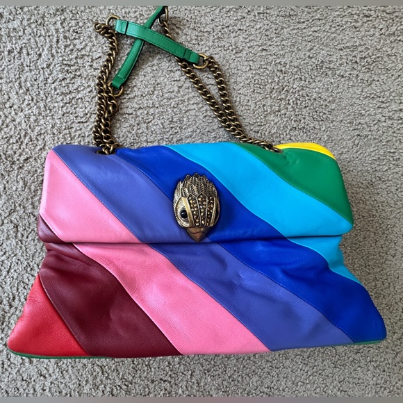 Kurt Geiger London XXL Kensington Rainbow Stripe 🌈 - Picture 3 of 8